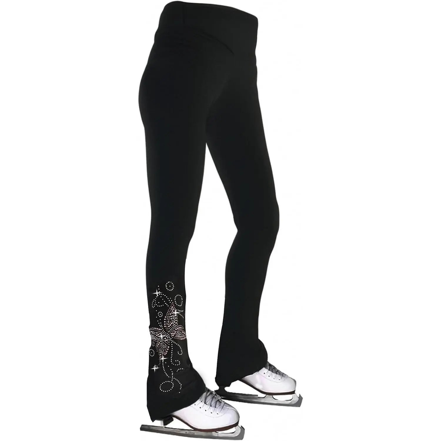 Figure Skating Pants for Girls and Women with Fleece Pentagram Suitable for Training Wear