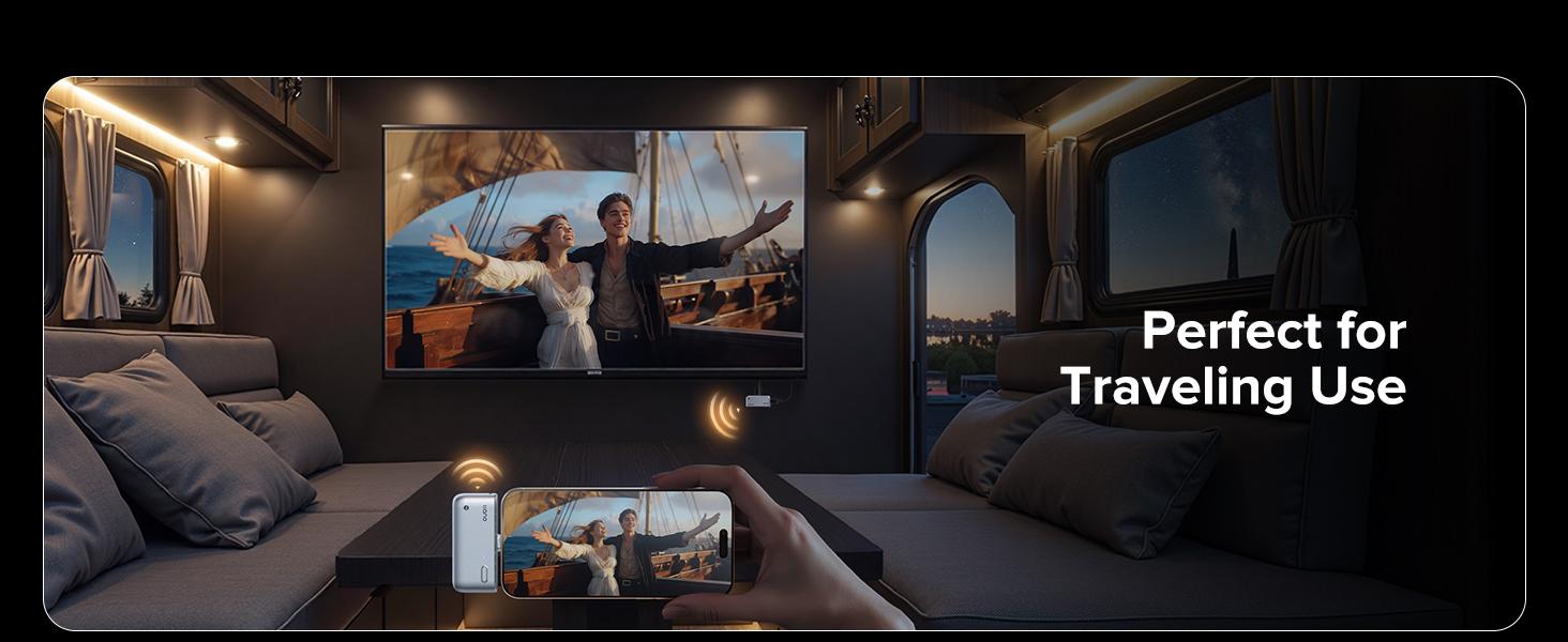llano S850 Upgraded Type-C Wireless HDMI Transmitter and Receiver, 50M, Ultra 4K Decode Input 1080P@60Hz Output, Plug&Play 5G+2.4G and Audio for Phone/Tablet/Laptop/PC to Monitor/Projector/TV Box