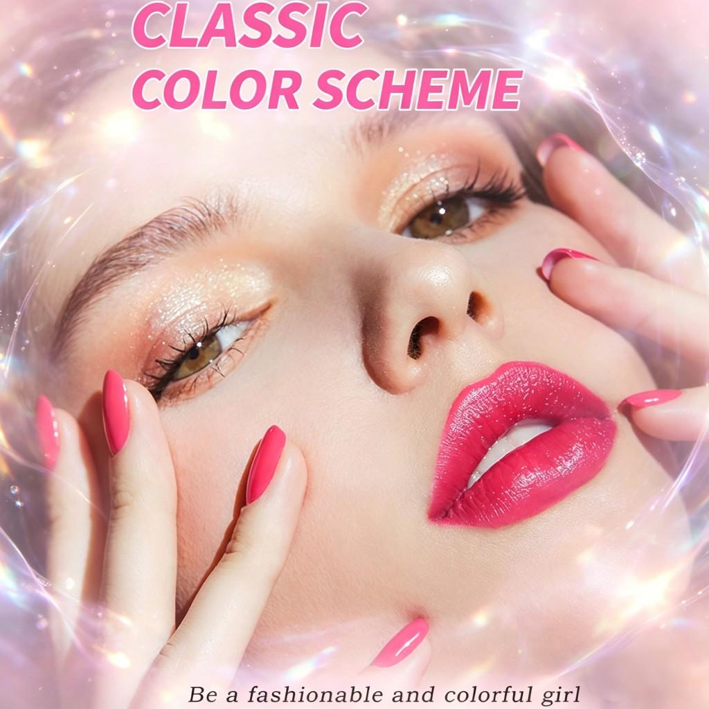 7-Piece Makeup Set, Includes Lipstick, Eyeliner, Eye Shadows, Mirror, Bag, Perfect for Romantic Occasions, Birthday Gift for Friends and Mom