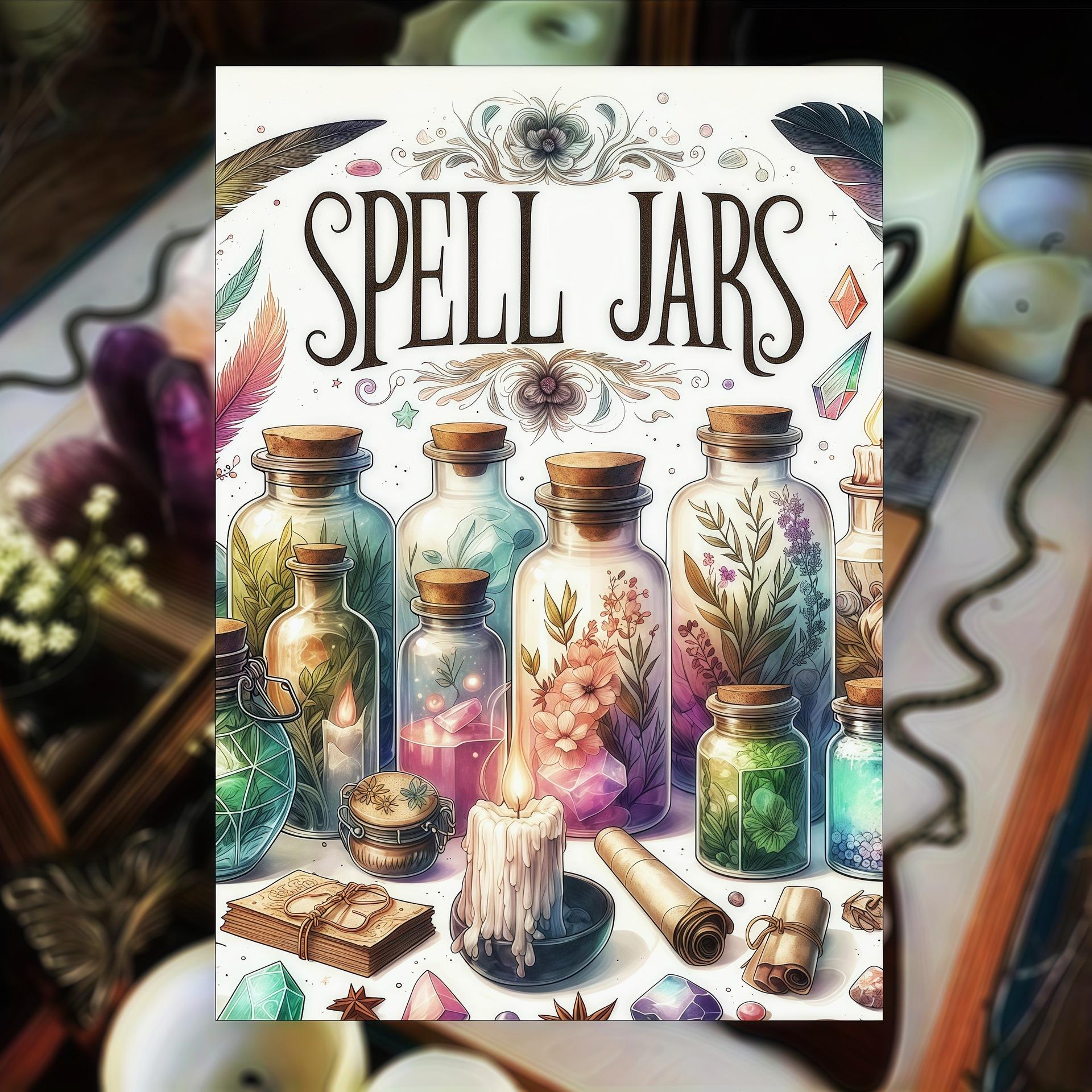 Spell jars for beginners and advanced users, basic guide to making spells, creating your own magic spells, perfect gifts for witches and enthusiasts
