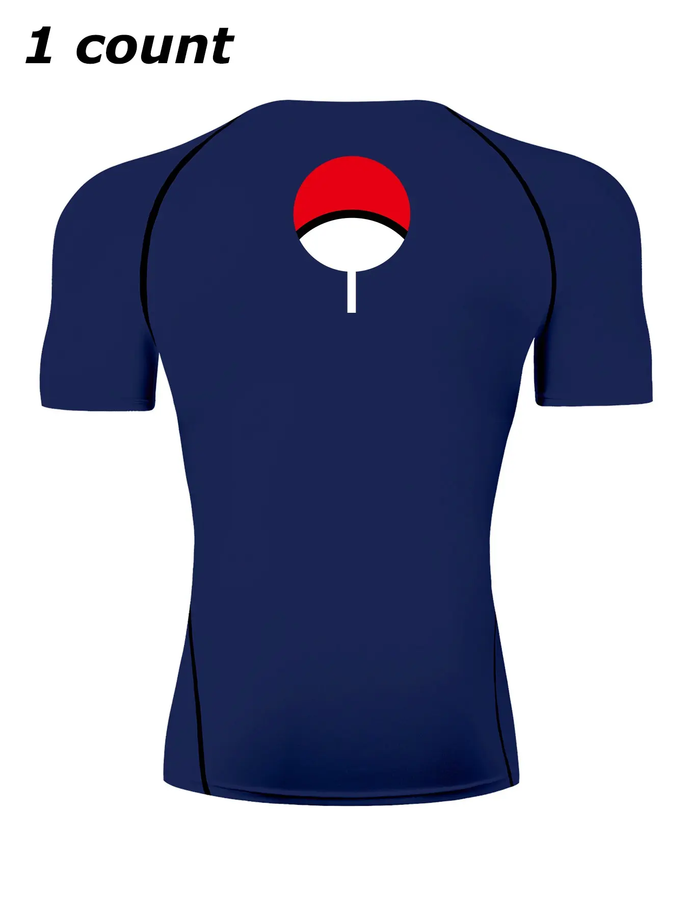 Men's Printed Short Sleeve Compression T-Shirt for Summer, Quick Dry Stretch Fitness Top, Athletic Running Activewear, Compression Tops