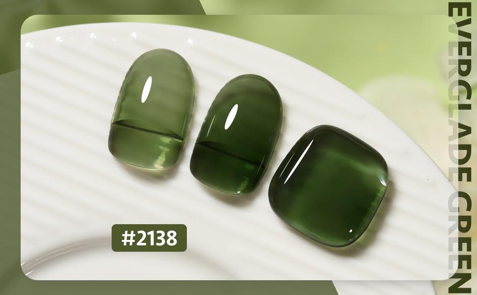 GAOY Jelly Gel Nail Polish, 16ml Sheer Green Translucent Soak Off Gel Polish, UV Light Cure for Nail Art DIY