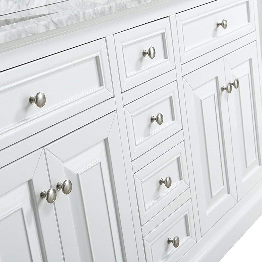 30 Pack Cabinet Knobs Brushed Nickel Drawer Knobs - Solid Zinc Alloy Kitchen Pulls Modern Cabinet Hardware for Dresser Drawers