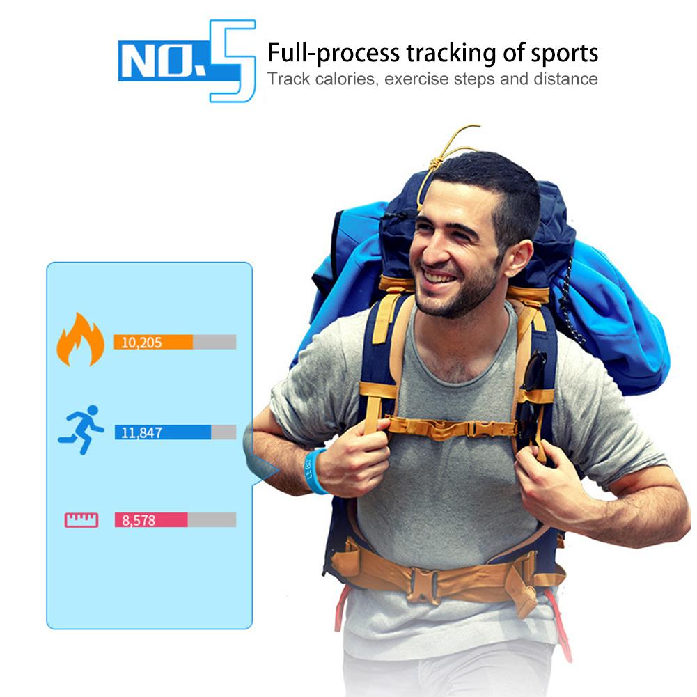 LED Digital Smart Wristbands Waterproof Smart Clock Smartband With Running Pedometer Monitor Smart Band Vibration Alarm Reminder