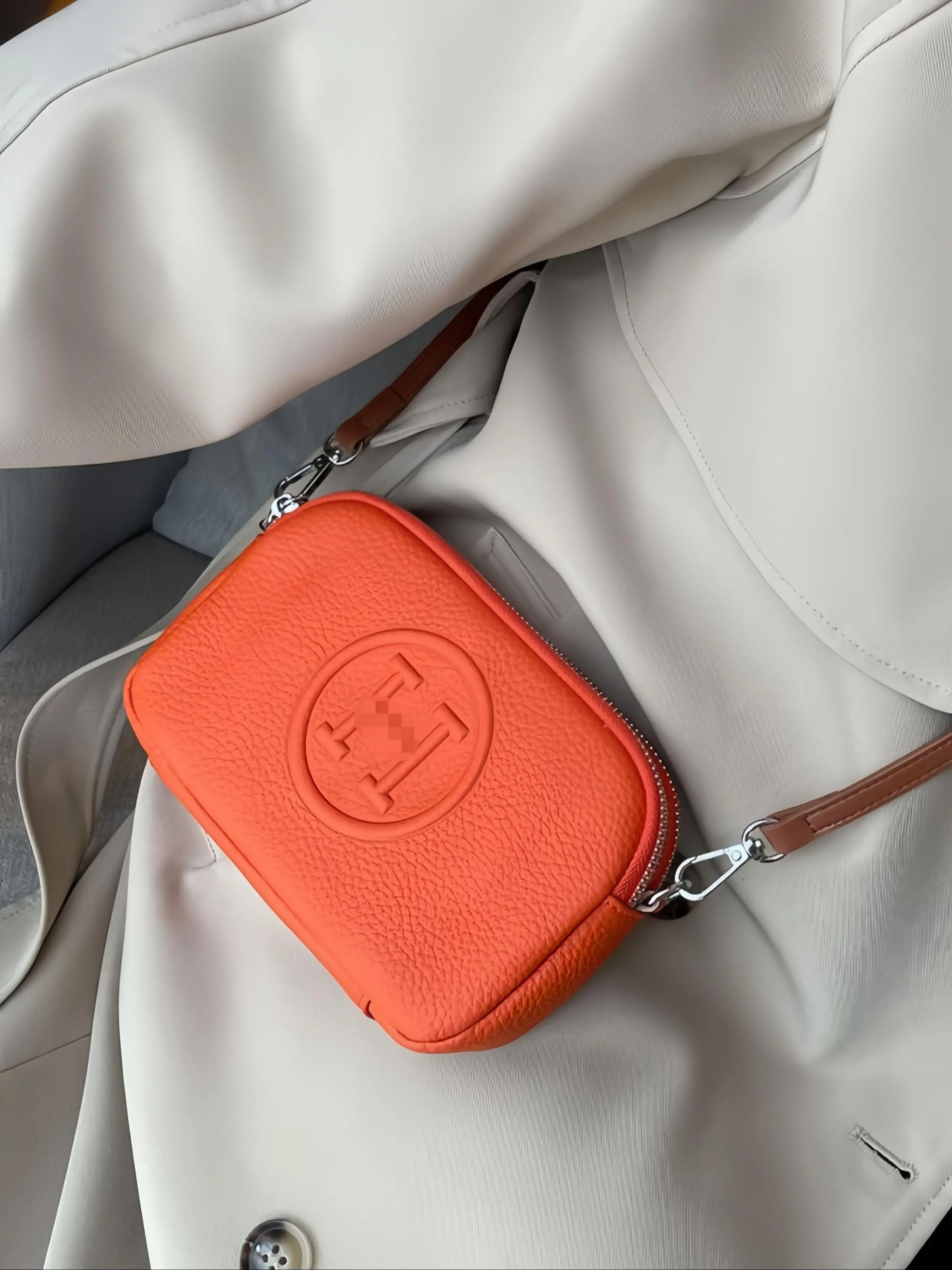 Women's Leather Mini Crossbody Bag, Elegant Small Shoulder Bag, High-End Casual Design, Compact Cowhide Handbag, New Arrival