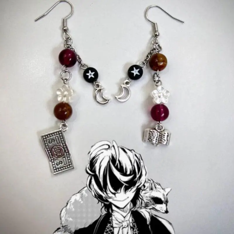 handmade BSD bracelet Edgar Allan Poe Bungou Stray Dogs Inspired Bracelet  and earrings anime