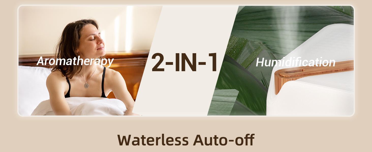 ASAKUKI 700 ml Premium Essential Oil Diffuser, 5 in 1 Ultrasonic Aromatherapy Fragrant Oil Vaporizer Humidifier, Timer and Auto-Off Safety Switch, 7 LED Light Colors