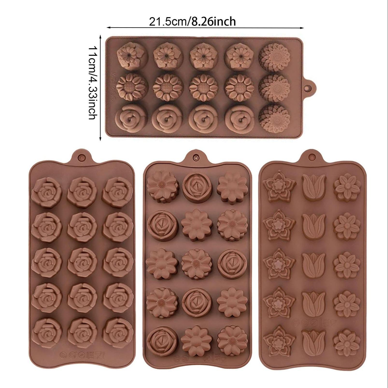 4 Pcs Chocolate Candy Mold, Slicone Baking Mold, Candy Mold Silicone, Non-Stick Surface Can Be Easily Demoulded, Suitable for Making Jelly Candy, Truffle Chocolate, Bath Balls and Candles. Kitchen Baking Appliance.