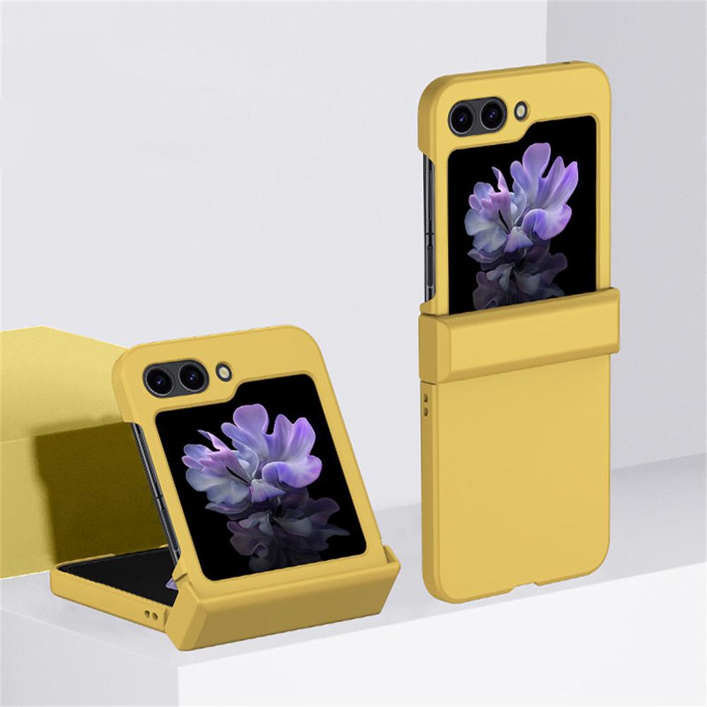 Luxury 3-in-1 Hinge Protection Foldable Smartphone Casing for Samsung Galaxy Z Flip 3/4/5/6/7, Ultra-Thin Shockproof Hard PC Armor Accessory for Handheld Devices, Polycarbonate