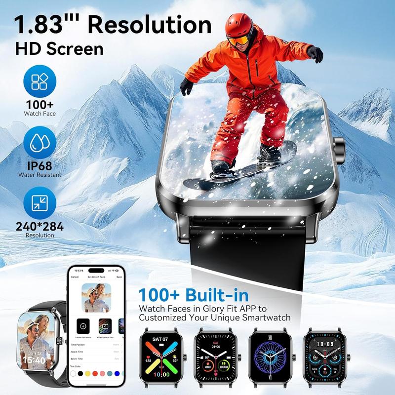Smart watch, wireless calling/dialing, multi sport mode, call reminder and rejection, SMS reminder, message