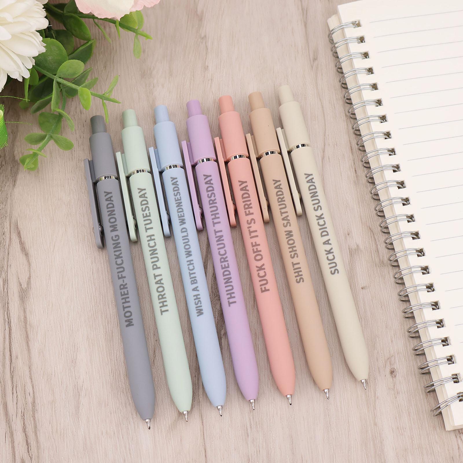 Creative Gel Ink Pen, 7/10pcs Daily Emotional Wording Writing Pens, Smooth Writing Pen, College Student Pen, Office Stationery and Supplies #TOP PICKS