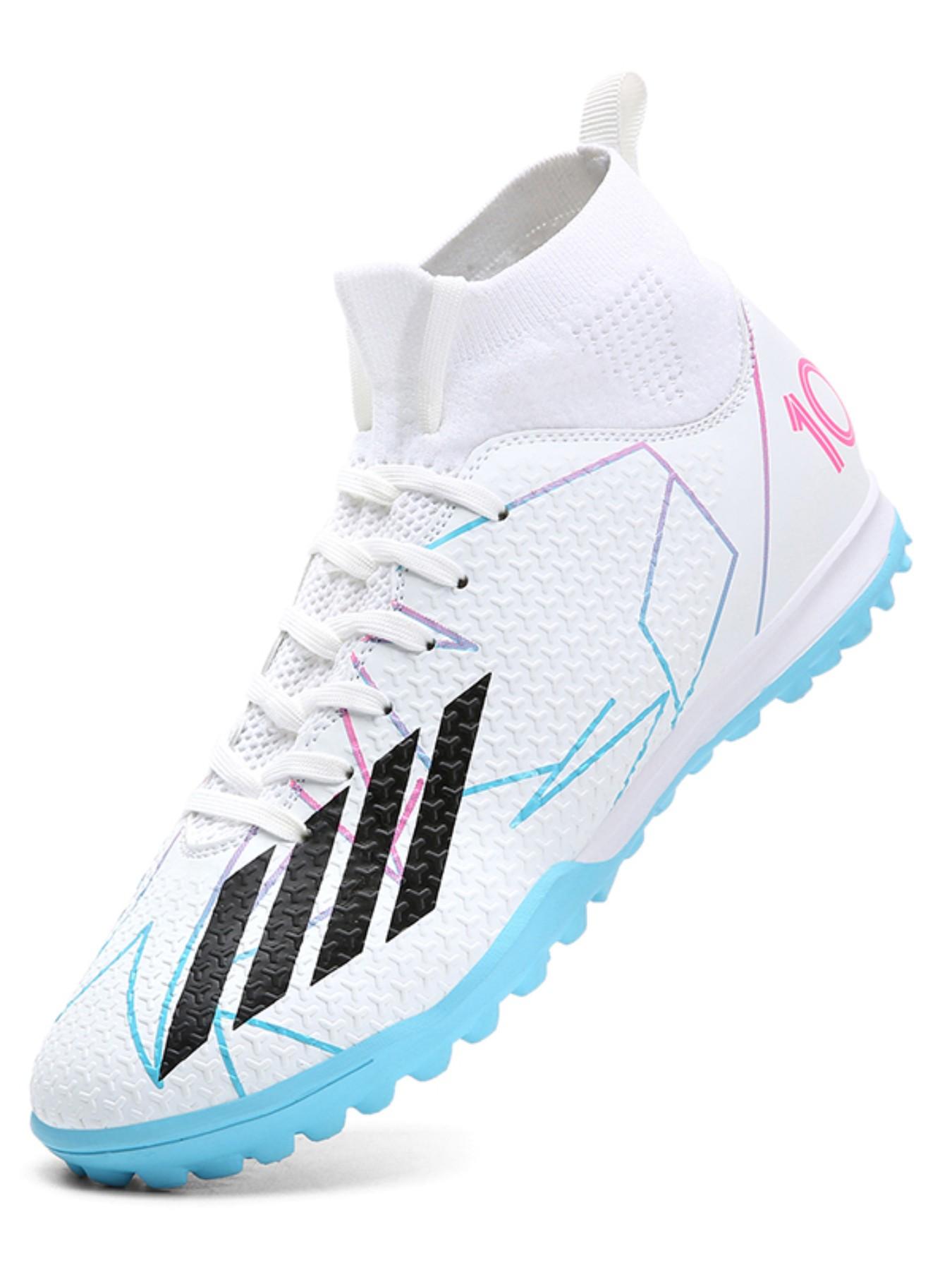 New Unisex Soccer Shoes, World Cup Ag Long Studs Anti-Slip Training Boots, Outdoor Grass Football Cleats, Professional Sports Footwear