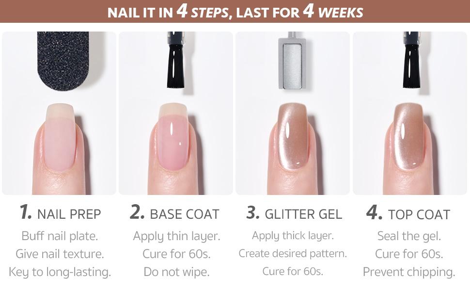 GAOY Moonlight Veil Icy Glass Cat Eye Gel Nail Polish with Magnet, Moonlight & Sheer Nude Shades, Satin Finish with Gemstone Holography, Pink Nude for Wedding, Nail Art Designs