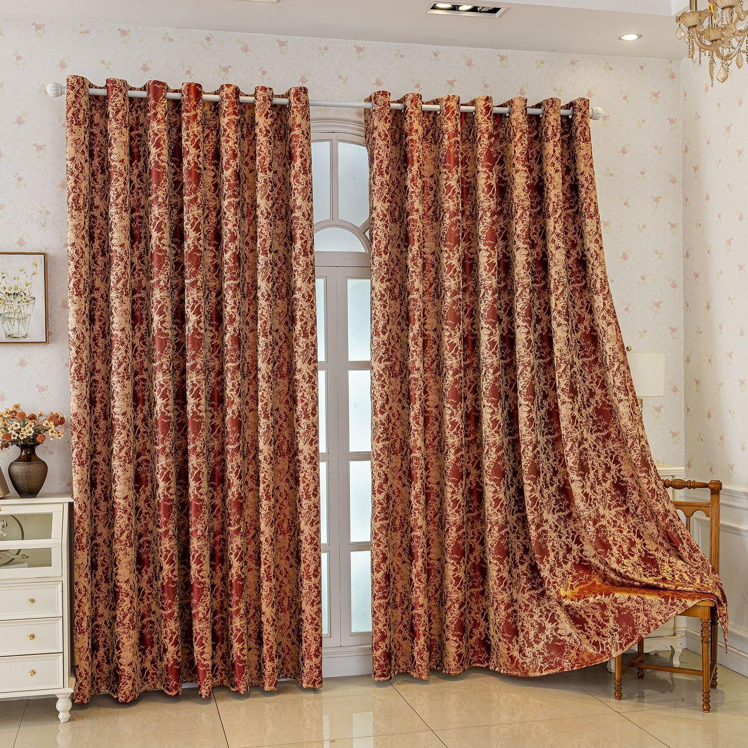 Tree Bark Pattern Jacquard Curtain, Modern Minimalist Blackout Curtain, Style, Single Piece Curtains