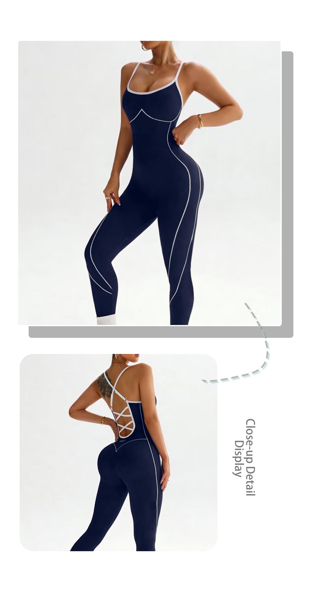 Seamless Knitted Women's Sportswear Jumpsuit, Tight Stretch Yoga, Casual Pilates Clothing for Daily Wear, Comfortable and Stylish