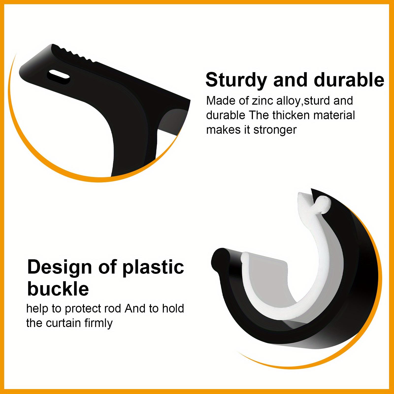 2pcs curtain rod hook brackets, can support wall-mounted shower curtains, used for hanging curtains, clothes rods, and shower rods