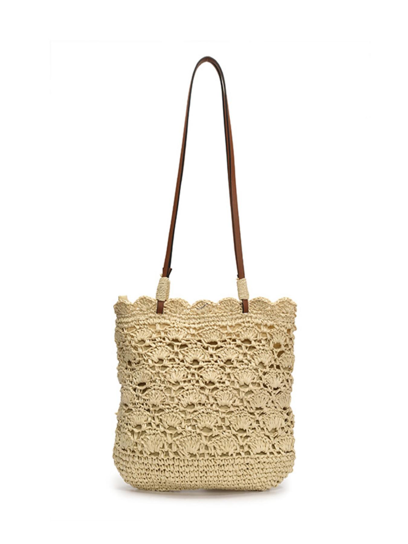 2026 New Spring Fashion Crossbody Basket Bag for Women, Boho Handbag, Straw Weave Beach Bag, Perfect for Vacation and Casual Wear
