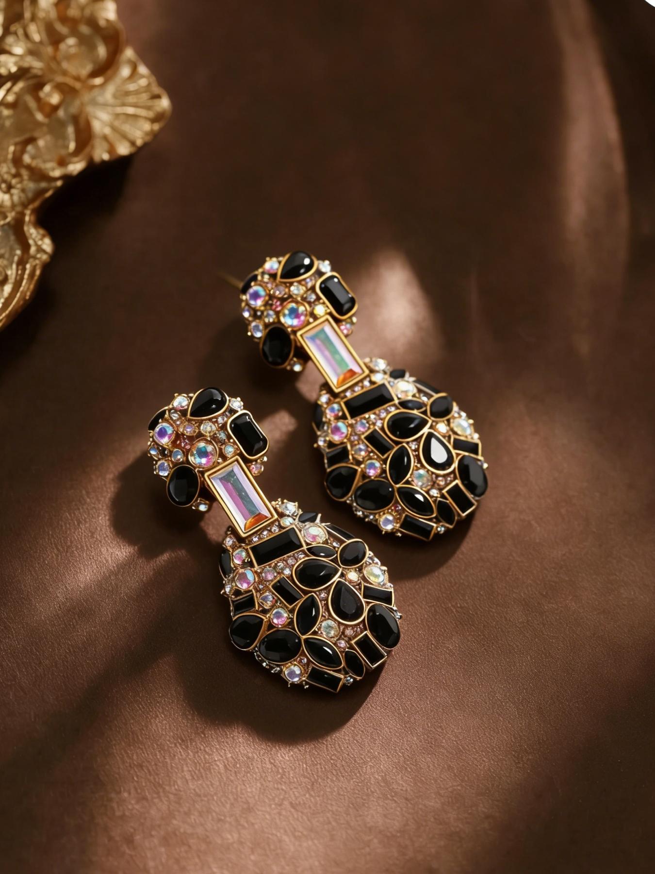 1 pair of fashionable and elegant flower shaped earrings, suitable for daily commuting, vacation and dating, and also a surprising and exquisite small gift.