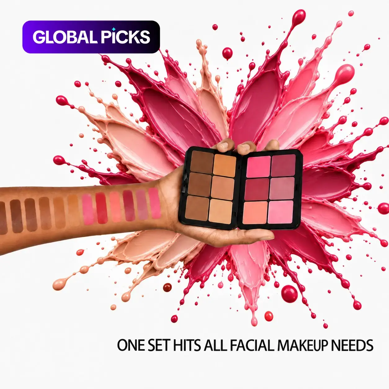 6 Color Concealer & 6 Color Blush Palette, Long Lasting Makeup Palette, Facial Makeup Tools for Daily Use, Summer Makeup