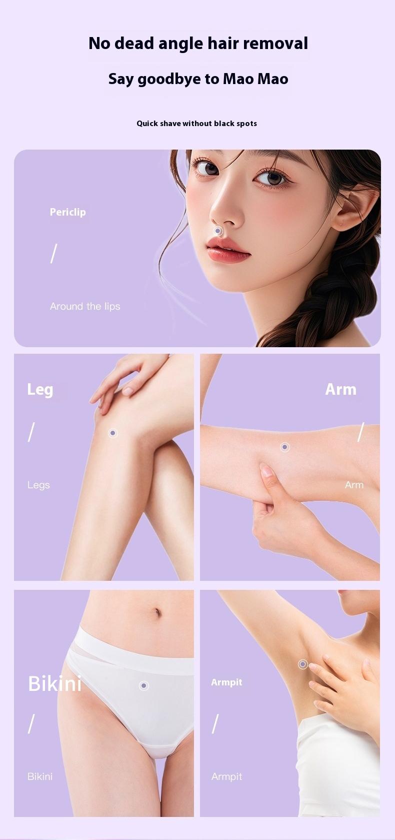 Double Head Electric Shaver, 3D Floating Dual Ring Blade Net, Long-Lasting Battery, USB Rechargeable Shaver, Safe & Comfortable, Skin-Friendly Hair Removal Tool