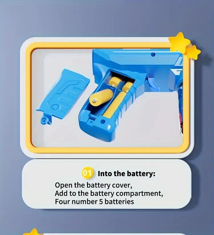 Automatic Bubble Blower with LED Light, Handheld Strong Spray, Party Bubble Machine, Automatic Bubble Maker, Outdoor Birthday Party Gift, Christmas Present, Requires 4 Aa Batteries