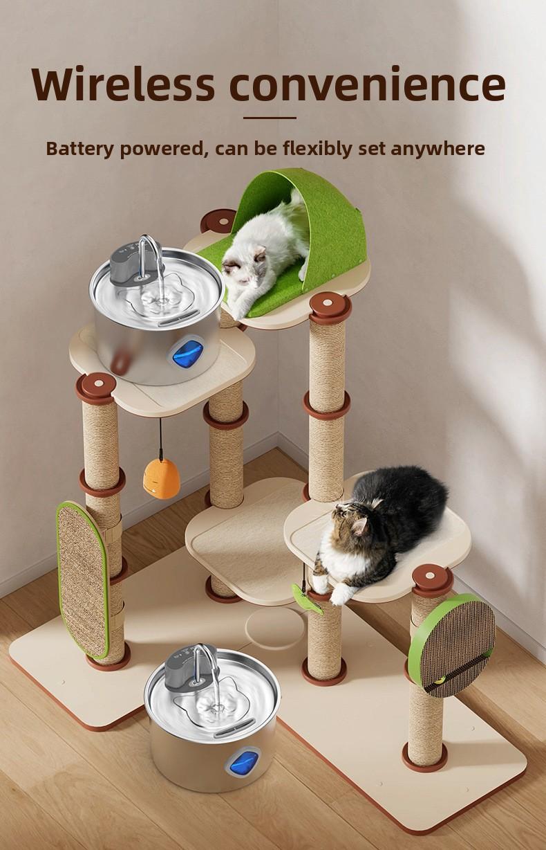 Filter cartridges and filter cotton suitable for pet stainless steel automatic water dispensers​​​。 3.2L Automati Water Dispenser