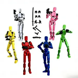 6PCS Non-Toxic 3D Printed PVC Articulated Figures - Fully Jointed Poseable Minifigures, Small Screen-Free Action Dolls, Desktop Creative Collectibles, Kids’ Gift for Children’s Day & Easter, Minifigures Action Figures
