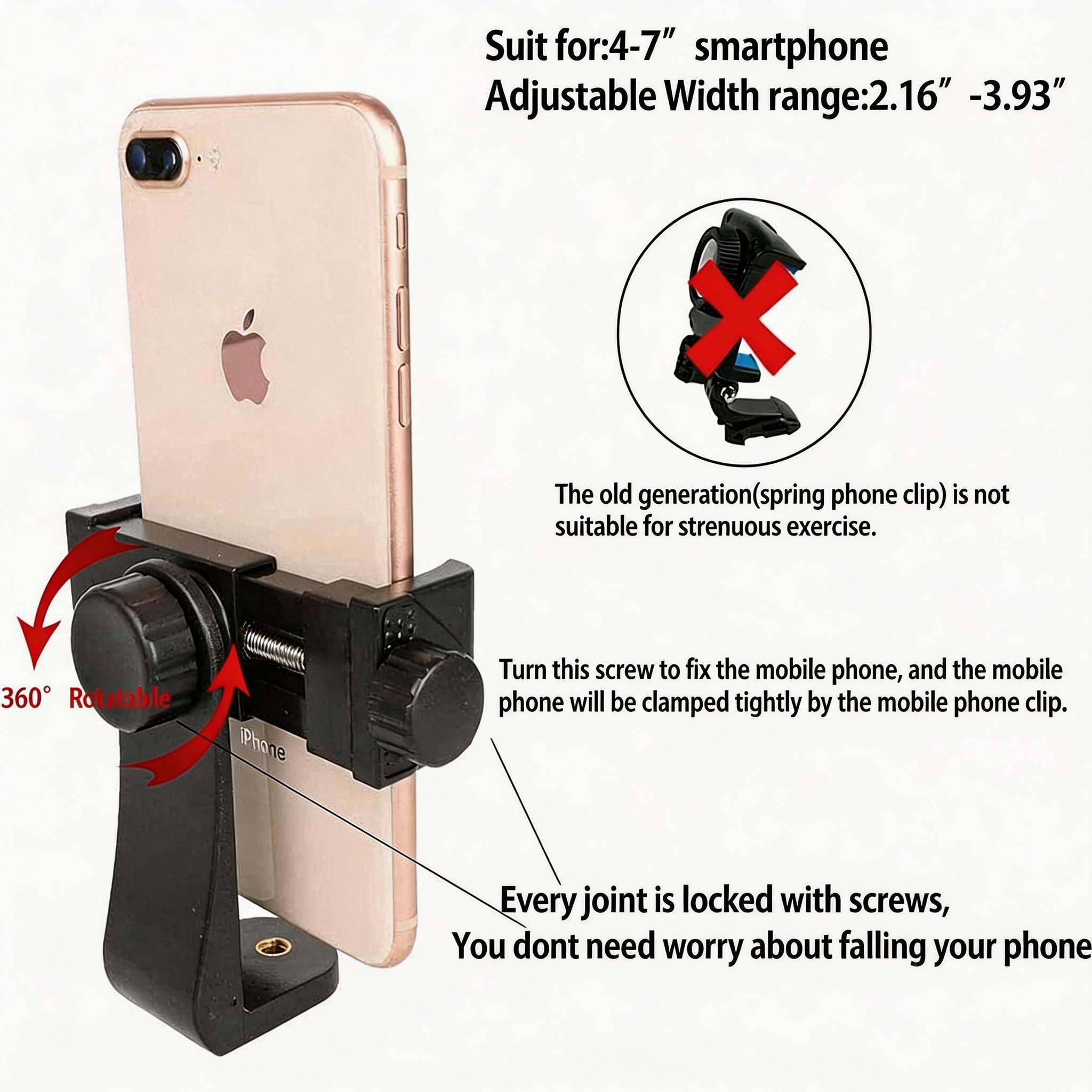 Phone Chest Strap Mount Holder, Pov Sports Camera Clip, Compatible with Apple Samsung, Outdoor Cycling, Live Streaming, Fishing, Extreme Sports Accessories