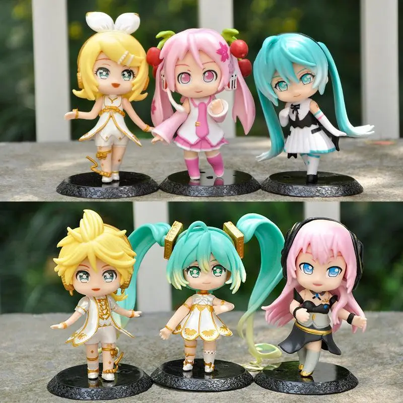 Multiple Options Hatsune Miku Anime Action Figures Rin Len Kaito PVC Singer Model Ornament Toys For Kids Birthday Gift Popular toys 2026 Hot selling toys