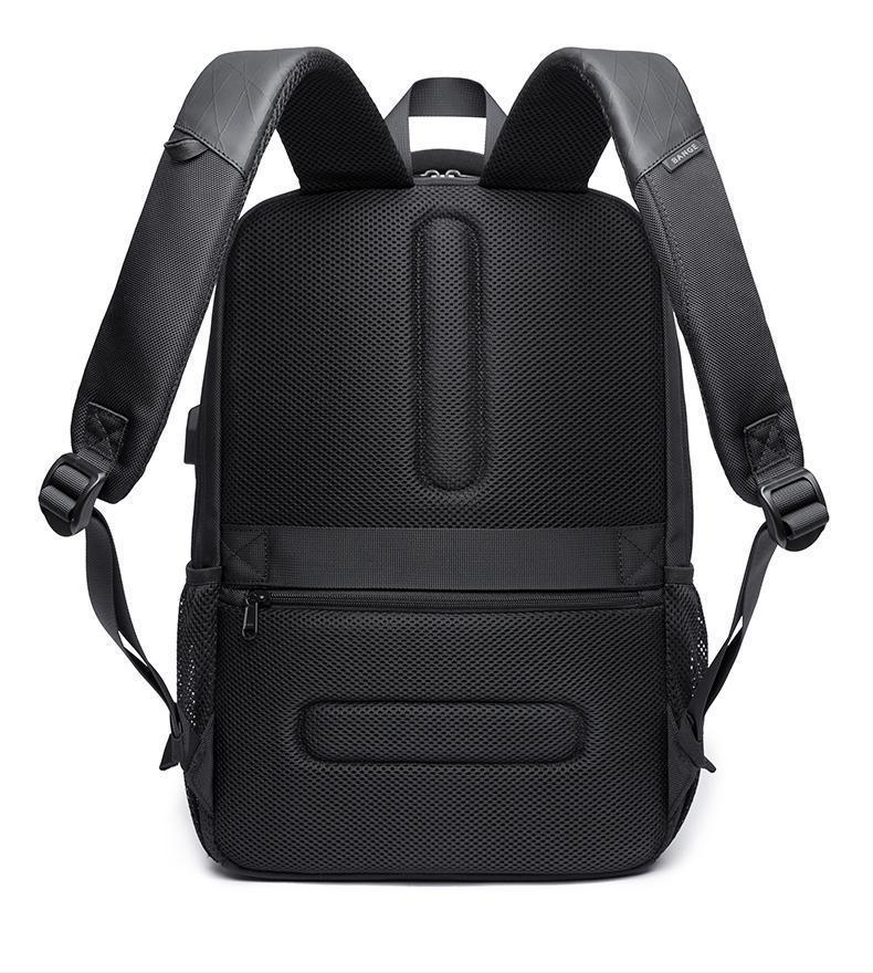 BANGE Lightweight 15.6in Laptop Backpack for Men, Waterproof with USB Charge Port, Multifunctional for Travel & Hiking, Fits Computers & School Use