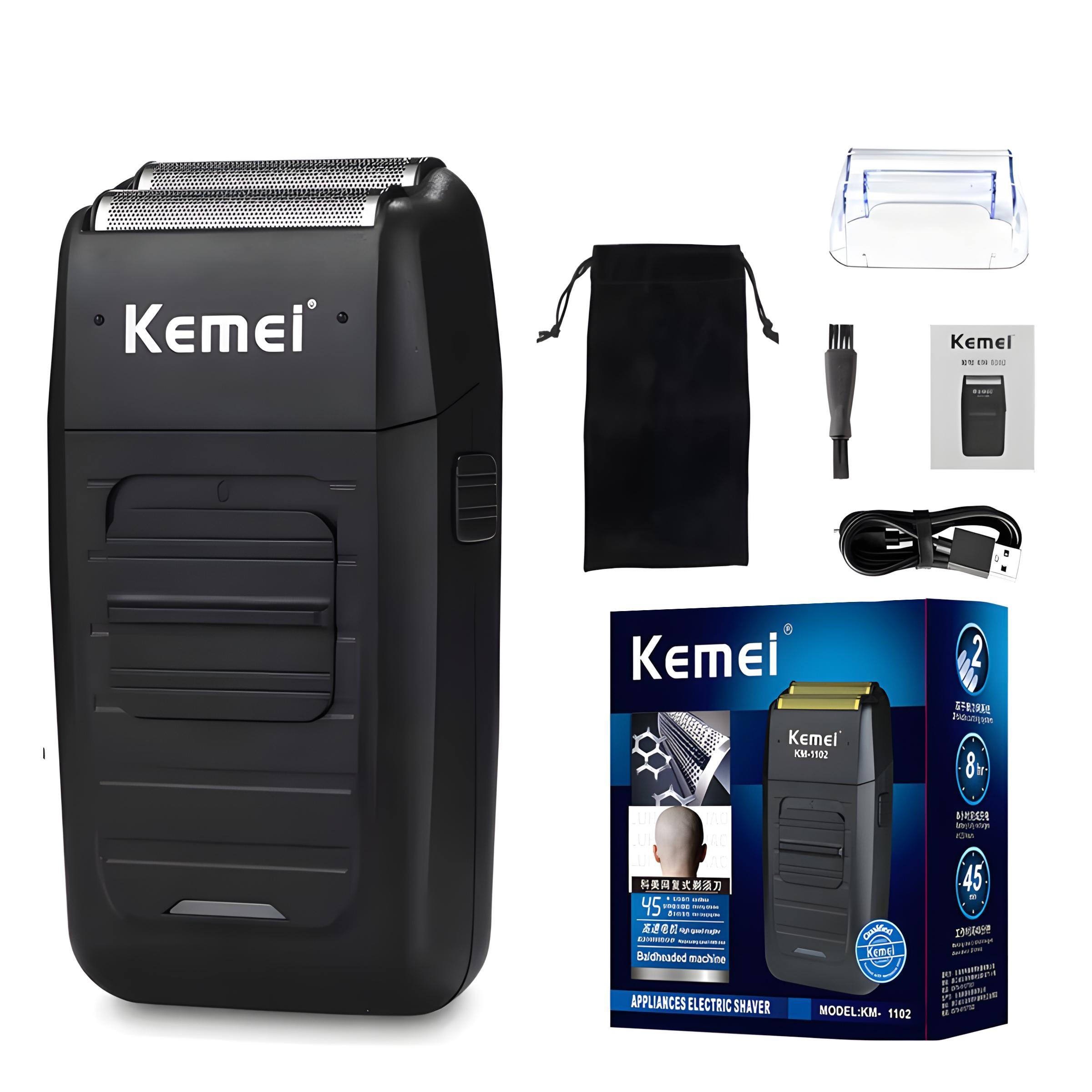 Kemei Rechargeable Electric Razor for Men, USB Charging, Wet/dry Shaving, Ergonomic Design, Long Battery Life, Perfect Father's Day Gift