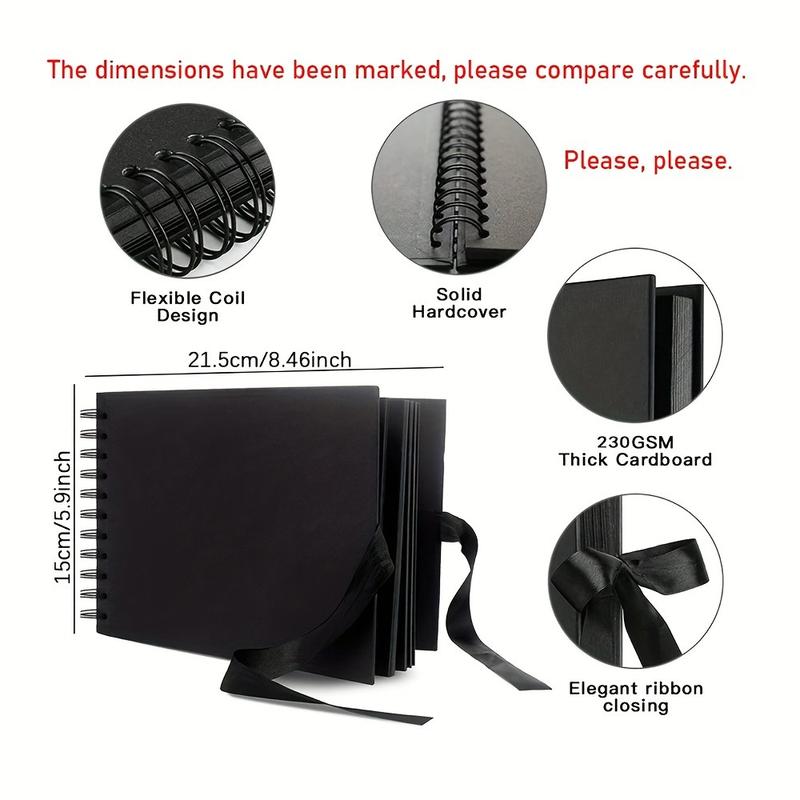 DIY Memory Scrapbook Album, Thick Cardstock Pages, Leather Craft Book, Perfect Gift for Weddings, Anniversaries, Birthdays