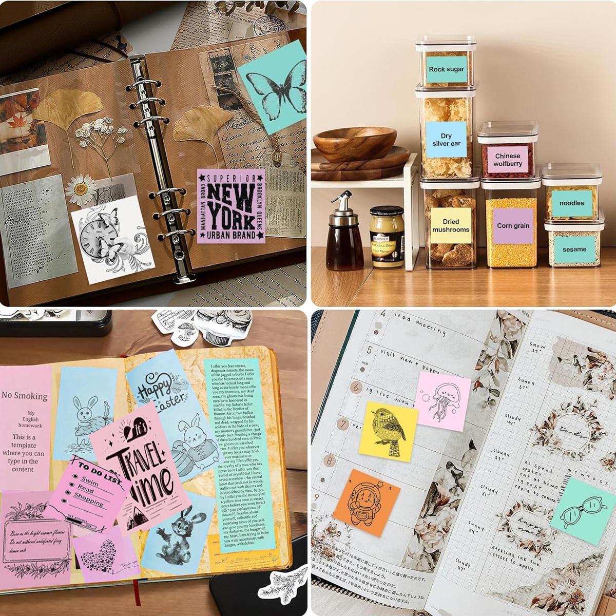 Mini Printer Portable Inkless Sticker Maker Compatible with iOS & Android, Ideal for Notes Photos Labels Text To-Do Lists, Thermal Label Maker