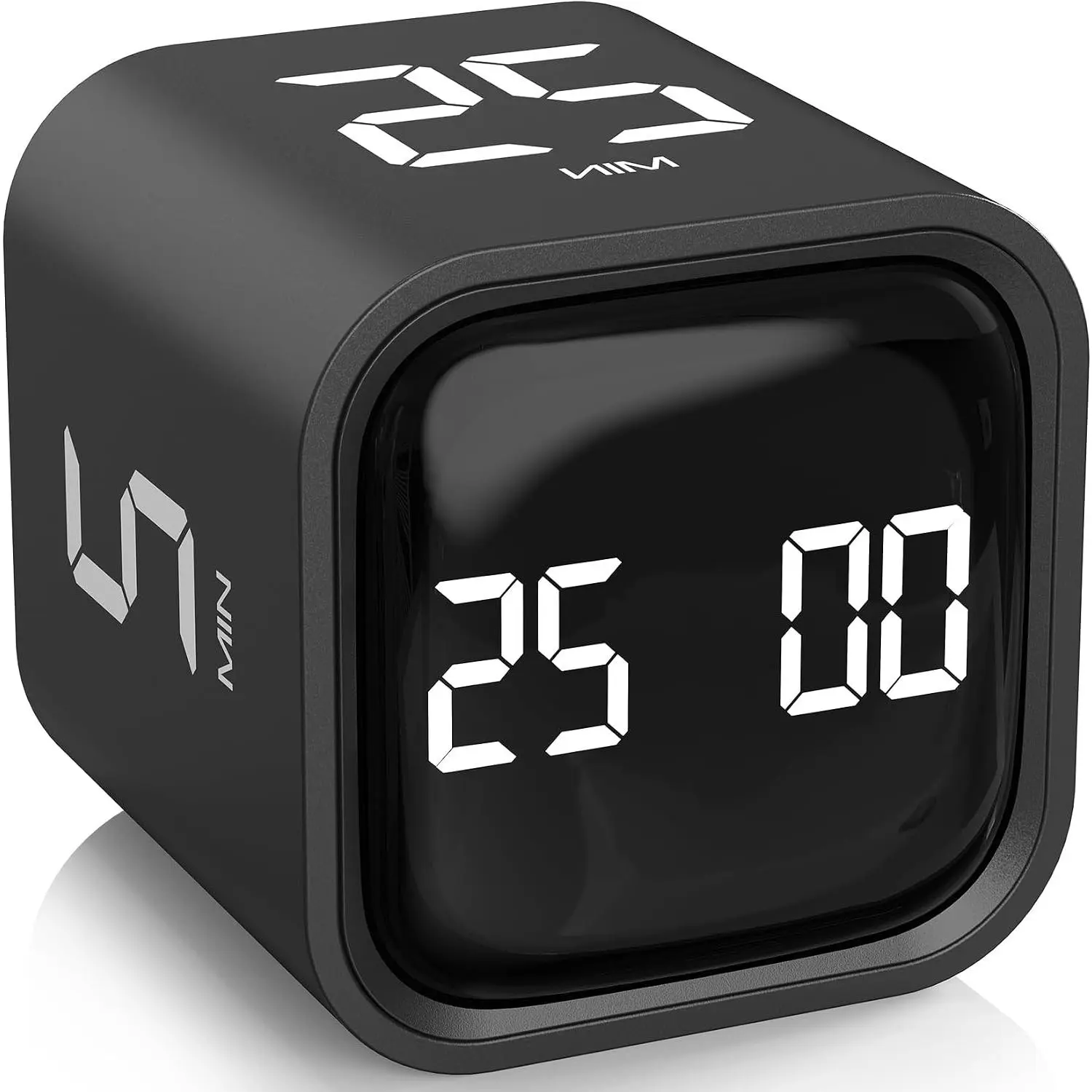 Rotating Pomodoro Timer 5/25/10/50, Desk Productivity Flip Timer,  Tool | Countdown/Stopwatch Cube Timer, Vibration/High/Low Volume/Custom Modes, for Work Study,  to School, Kitchen