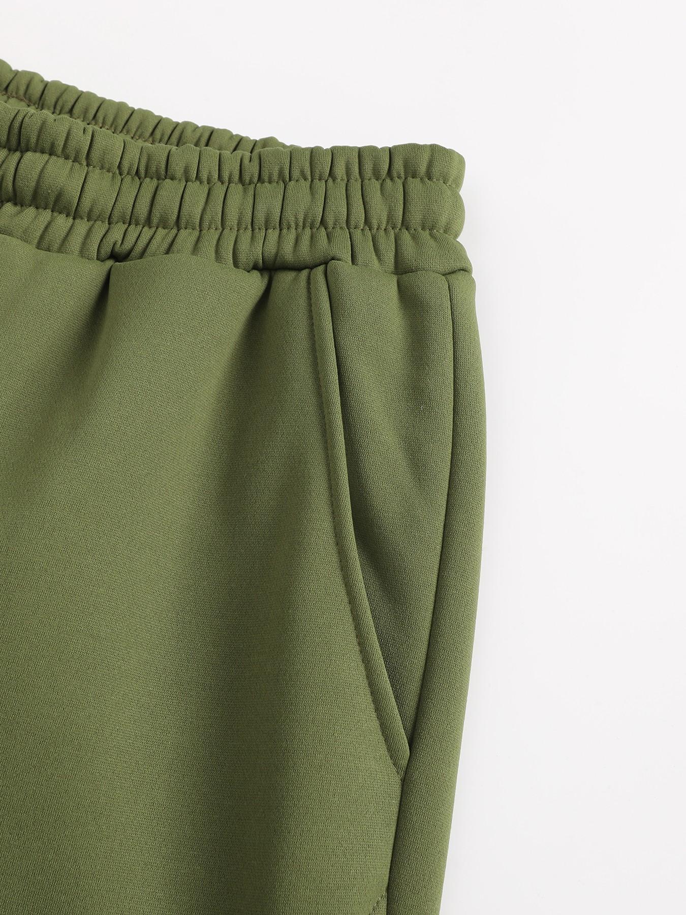 Men's Fleece Lined Loose Pants, Wide Leg Street Style Long Pants, Y2K Workwear with Drawstring, Casual Daily Commute, Activewear, Athletic, Sportswear