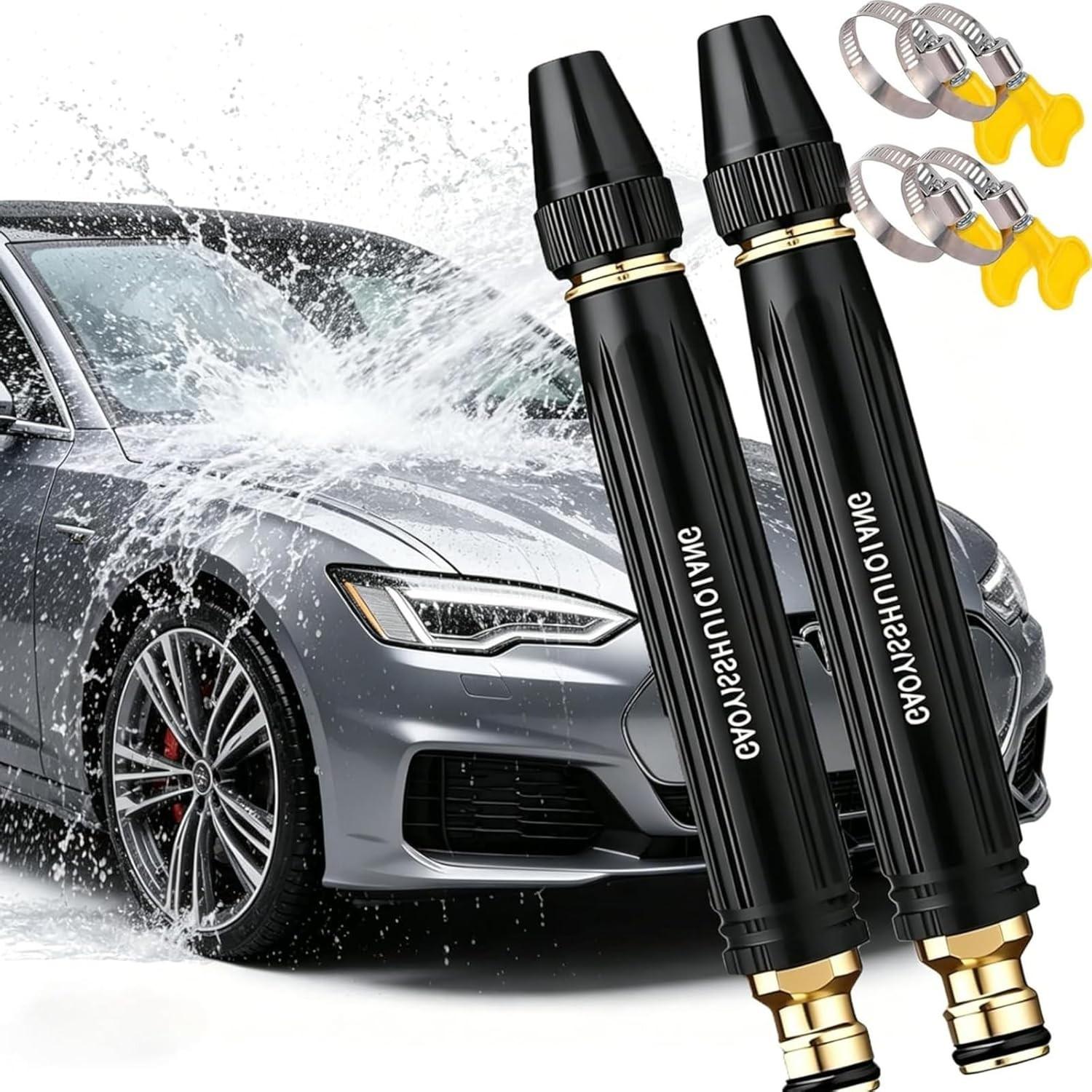 2-Pack High-Pressure Water Gun, Adjustable Spray Mode, Ideal for Car Washing, Plant & Vegetable Irrigation, Garden Hose Use, Car Wash Nozzle