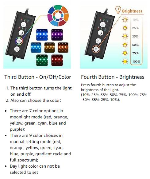 Hygger HG018 Clip On Full Spectrum Aquarium LED Light Day-Night Dual Timer Sunrise-Dusk-Moon Fish Tank Light Adjustable Timer 9 Colors for Planted Tank