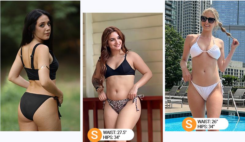 Holipick Bikini Bottoms for Women String Bathing Suit Bottom with Moderate Coverage Low Waist Swim Bottom