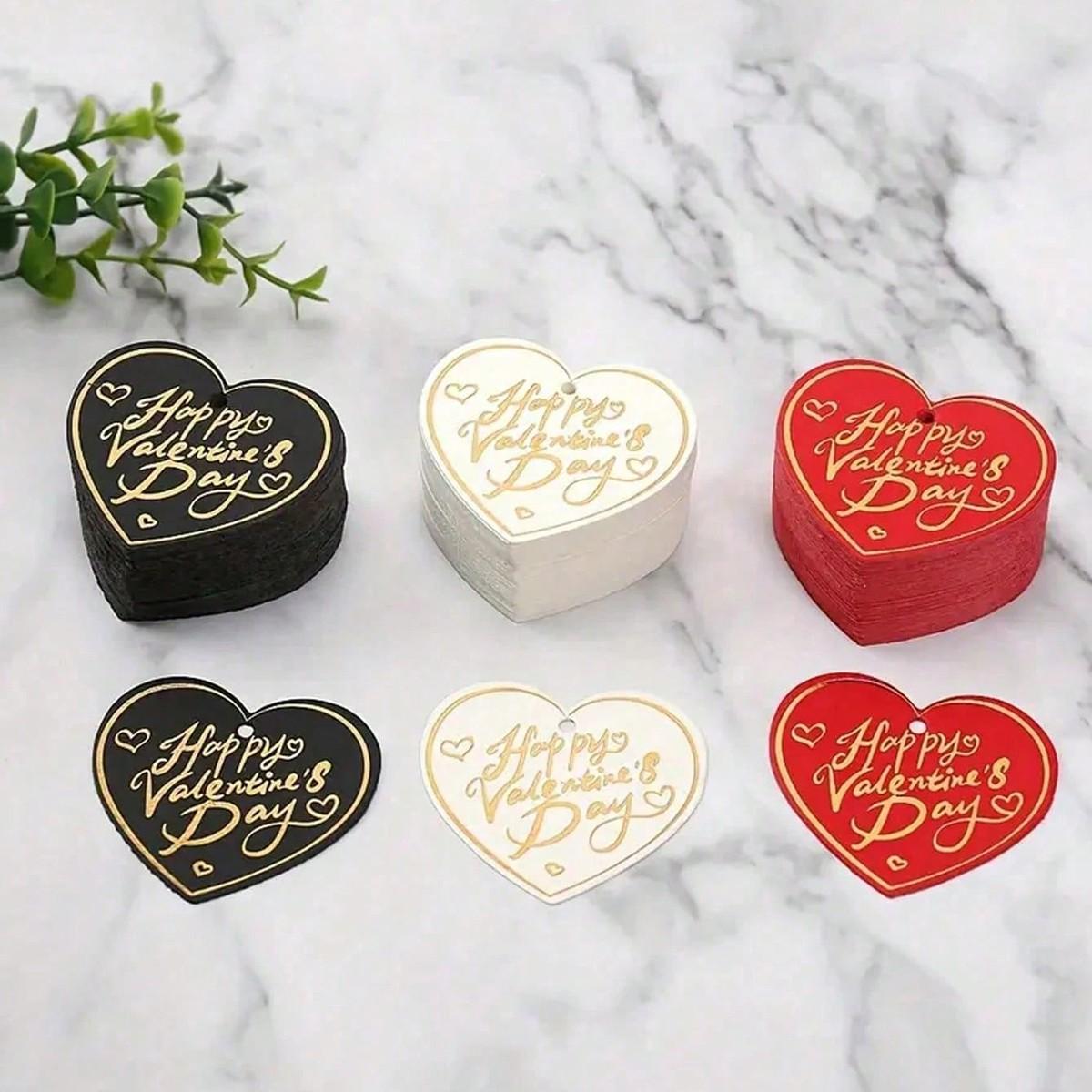 Valentine's Day Gift Tags, Letters, Heart Shaped Paper Labels, Party Decor, Holiday Gifts, Special Occasions