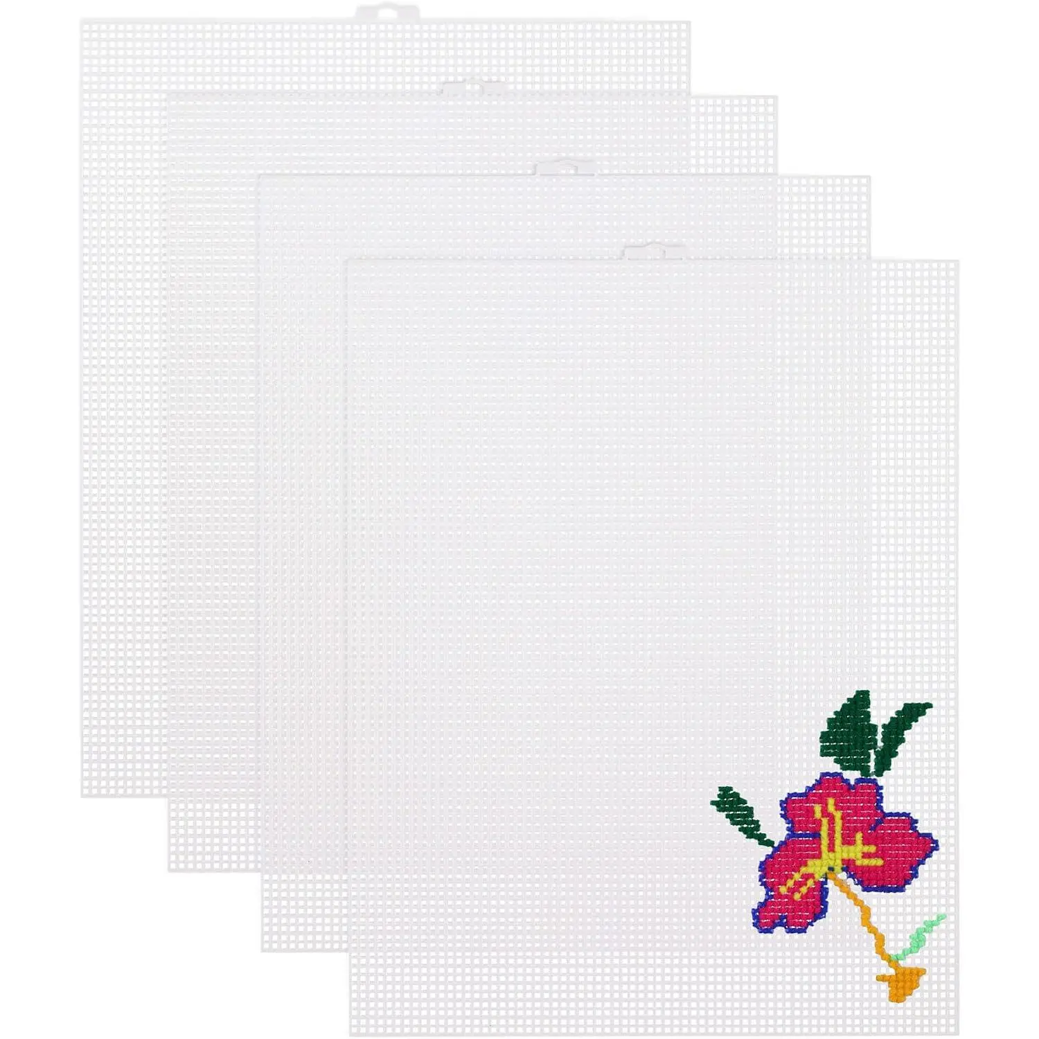 4 count 7 Count Plastic Mesh Canvas Sheets, 10.23 x 13 Inch Plastic Mesh Sheet, Eye Mesh for Embroidery,  Yarn Crafting, Knit Crochet Projects, Therian Mask and Aquarium Dividers