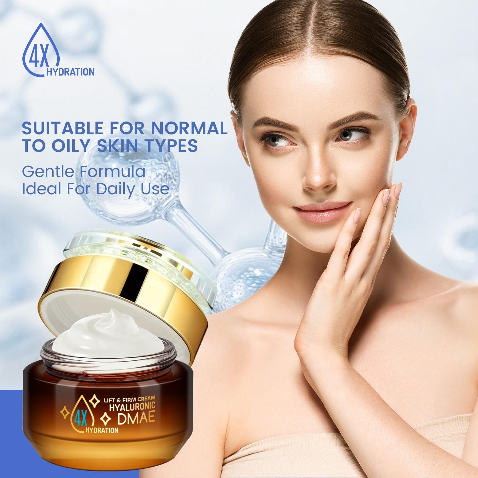 Four-Step Hyaluronic Acid Moisture Cream, Long-Lasting Hydration, Smooths Rough Skin, Reduces Dry Lines, Suitable for All Skin Types