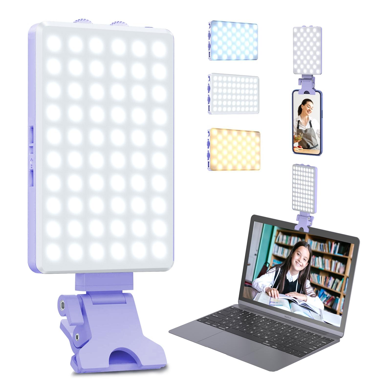 Selfie Light Clip, Adjustable Color Temperature and Brightness Fill Light, 2000mAh Rechargeable Phone Selfie Panel Light for Phone, Laptop, Makeup and Live Streaming Selfie Light Clip, Adjustable Color Temperature and Brightness Fill Light, 2000mAh Rechargeable Phone Selfie Panel Light for Phone, Laptop, Makeup and Live Streaming