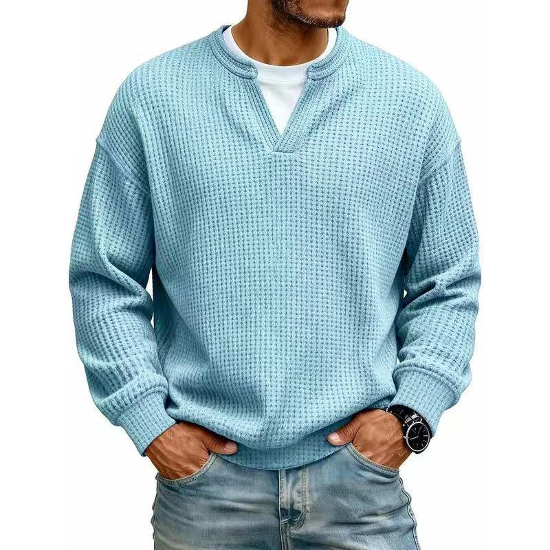 Men's layered-look long-sleeve shirt details