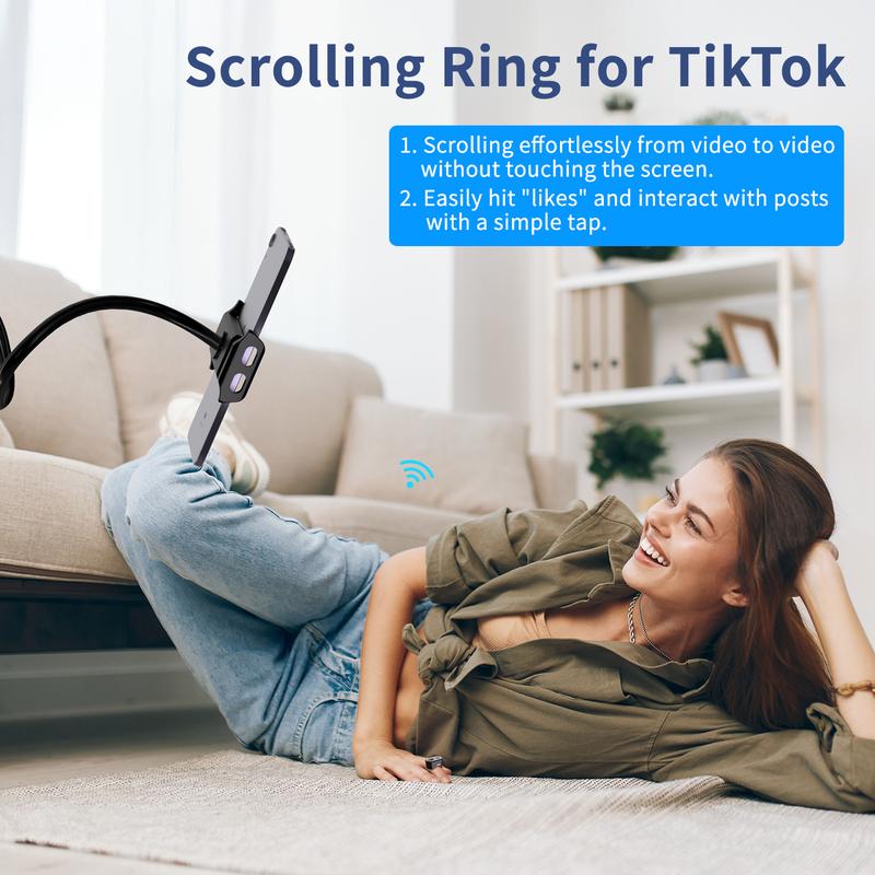 Kinmates Must-Have TikTok Scrolling Remote Control Ring: Enhance Your Viewing Experience – Bluetooth Page Turner for iPhone, iPad, iOS, and Android - Not Compatible with Kindle Devices, Google and Motorola Phones