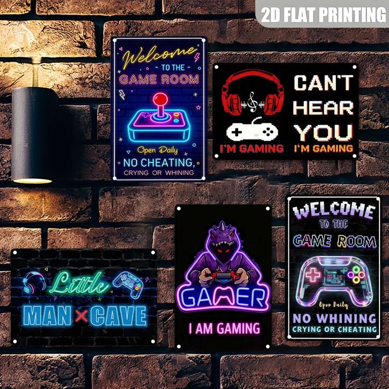 Pixel Art Aluminum Sign, Gamer Life Poster, Wall Decor Print, Humorous Game Board, Music Lover Decoration, 20x30 Cm