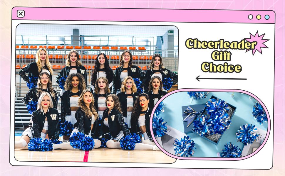 20 Pcs Cheer Pom Pom Keychains Cheerleading Graduation Gift Pendant Charm Foil with Keychain Hooks for Students Class Friends School Cheerlead Team Gift Backpack Accessories Decoration