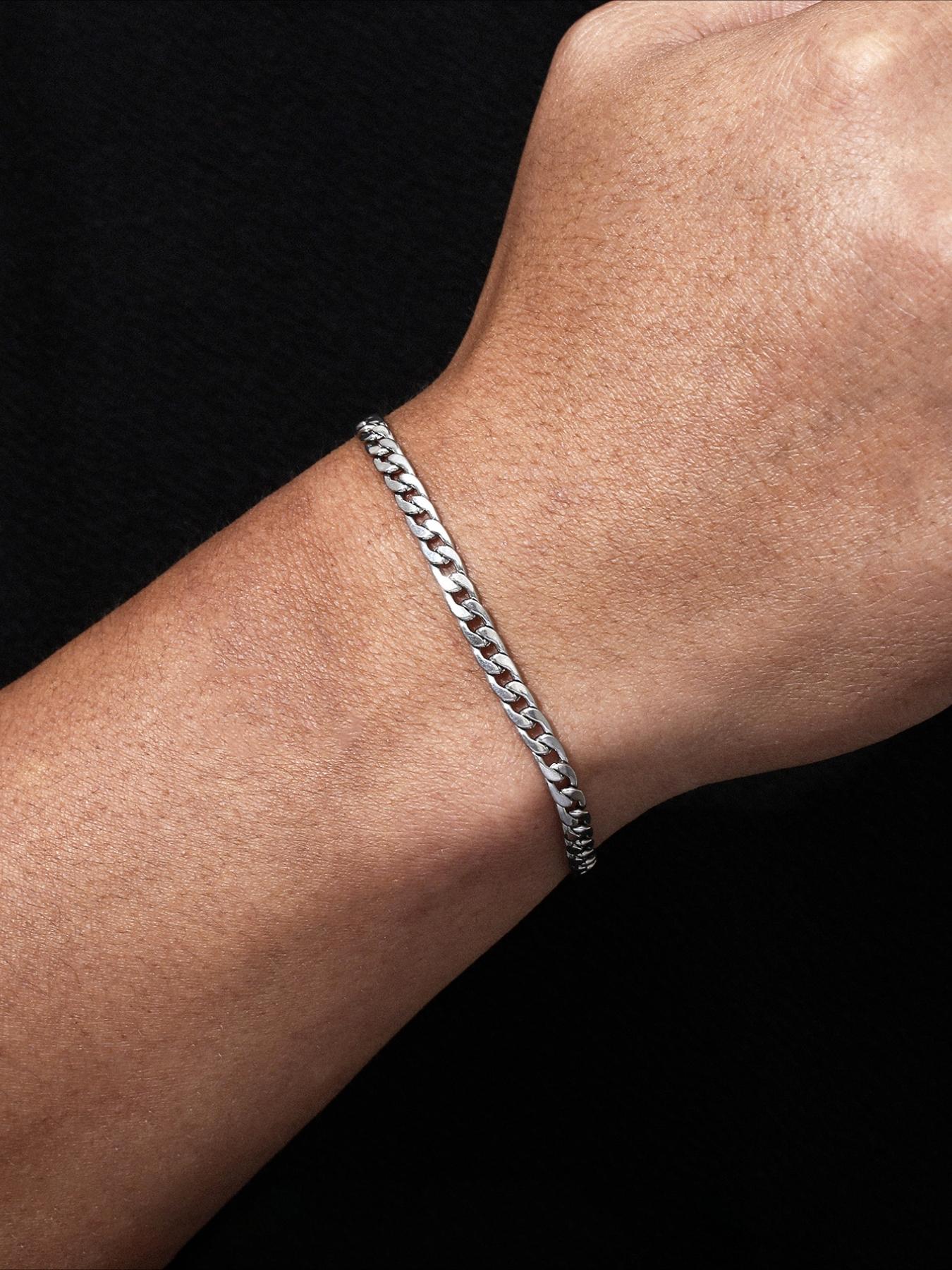 Hip Hop Fashion Chain Stainless Steel Bracelet, Men's Hypoallergenic Jewelry, Daily Wearing Gifts