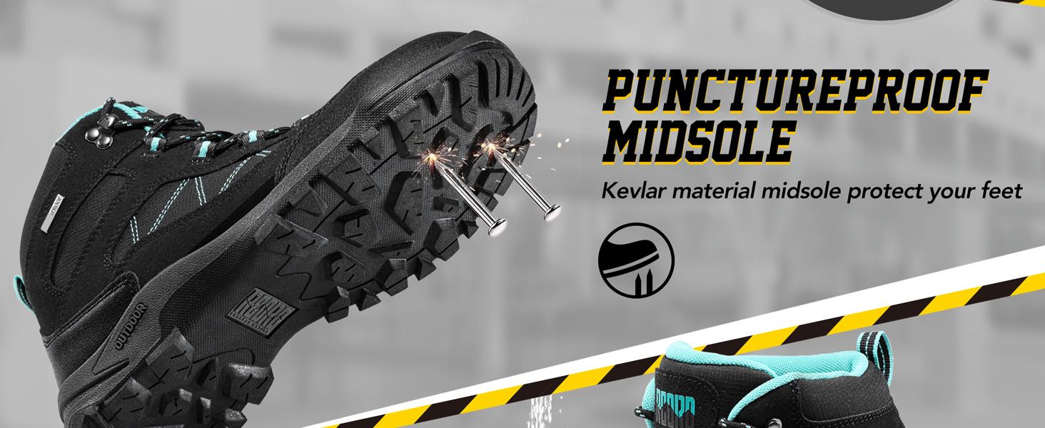 R CORD Steel Toe Boots for Women Waterproof Safety Work Boots Non-slip Composite Toe Boots for Women Steel Toe Shoes for Women Construction Boots Hiking Boots Womens SpringStatements