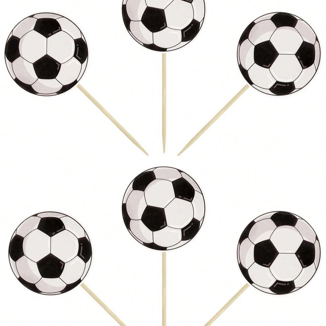 Football Theme Cupcake Decorations, Birthday Party Supplies, Usa Canada Mexico World Cup Sports Theme, 12/24 Pieces Paper Picks