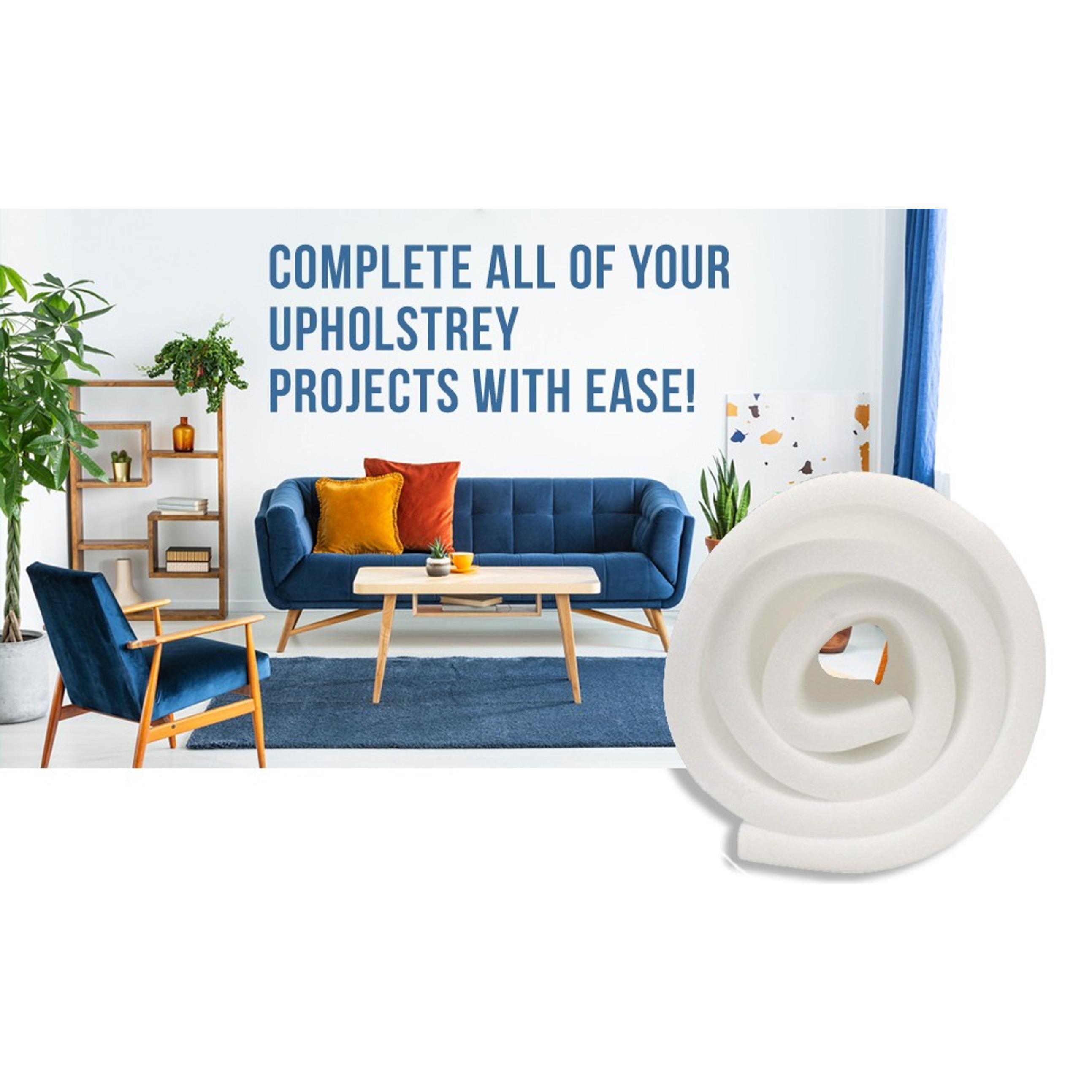 Upholstery High Density 5" Height x 24" Width x 72" Length-Home or Commercial Use Seat Replacement Cushion-Made in USA Foam (FOAM-HD-5x24x72)